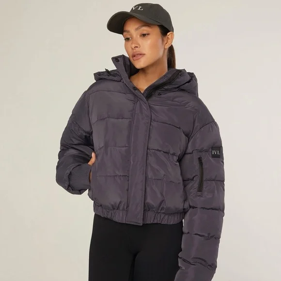 IVL COLLECTIVE - PUFFER JACKET - ODYSSEY GRAY - SIZE MEDIUM - Picture 1 of 7